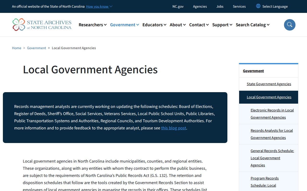 Northampton County local government archives record source